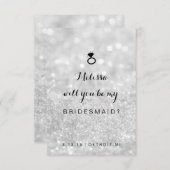 Werden Sie meine Bridesmaid-Karte sein - Lit Fab S Einladung (Vorne/Hinten)