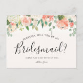 Werden Sie meine Bridesmaid-Karte sein? Postkarte (Vorderseite)