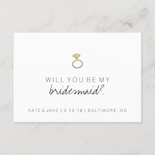 Werden Sie meine Bridesmaid-Karte sein - Ring Einladung
