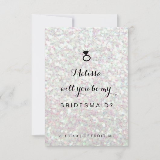 Werden Sie meine Bridesmaid-Karte sein - Ring Fab  Einladung (Vorderseite)