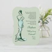 Werden Sie meine Bridesmaid-Karten #2 sein? Einladung (Stehend Vorderseite)