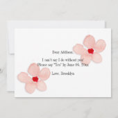 Werden Sie meine Bridesmaid-Karten floralschwarz s Einladung (Rückseite)