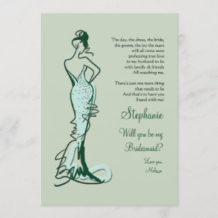 Werden Sie meine Bridesmaid-Karten sein? Einladung