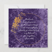 Werden Sie meine Bridesmaid-Lila-Violett-Velvet se Einladung (Rückseite)