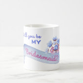 Werden Sie meine Bridesmaid mit Blume sein? Kaffeetasse (Mittel)