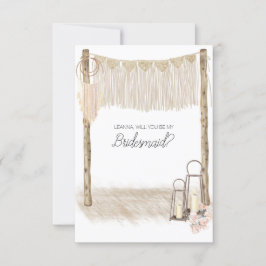 Werden Sie meine Bridesmaid Modern Boho Pink