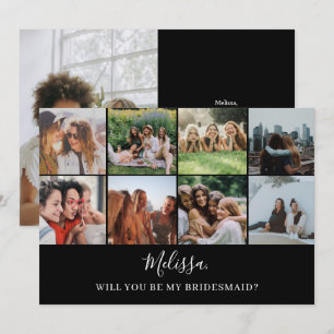 Werden Sie meine Bridesmaid moderne Foto Collage I Einladung