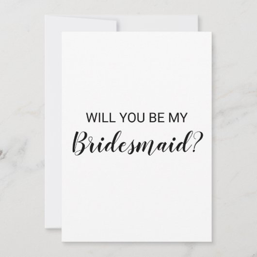 Werden Sie meine Bridesmaid-Notizen sein? Dankeskarte (Vorderseite)