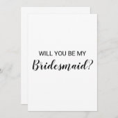 Werden Sie meine Bridesmaid-Notizen sein? Dankeskarte (Vorne/Hinten)