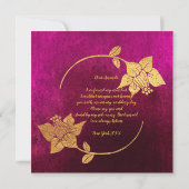 Werden Sie meine Bridesmaid Pink Fuchsia Velvet Go Einladung (Rückseite)