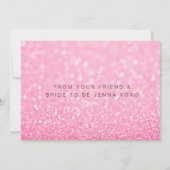 Werden Sie meine Bridesmaid Pink Glitzer Card sein Einladung (Rückseite)