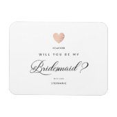 Werden Sie meine Bridesmaid Pink Heart Vorschlag C Magnet (Horizontal)