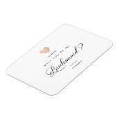 Werden Sie meine Bridesmaid Pink Heart Vorschlag C Magnet (Linke Seite)