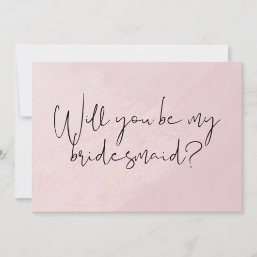 Werden Sie meine Bridesmaid-Postkarte Einladung (Vorderseite)