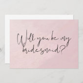 Werden Sie meine Bridesmaid-Postkarte Einladung (Vorne/Hinten)