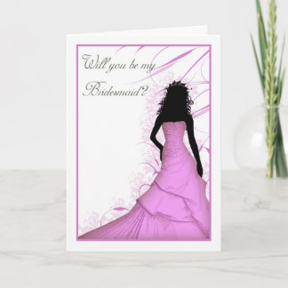 Werden Sie meine Bridesmaid-Rosa-Mischungen sein? Einladung