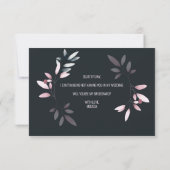 Werden Sie meine Bridesmaid rosa Navy floral (Rückseite)