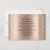 Werden Sie meine Bridesmaid rosa Rose Gold Confett Einladung (Rückseite)