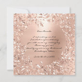 Werden Sie meine Bridesmaid rosa Rose Gold Floral Einladung (Rückseite)