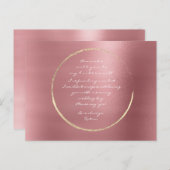 Werden Sie meine Bridesmaid Rose Gold Circle Red B Einladungspostkarte (Vorne/Hinten)