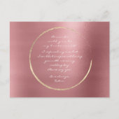 Werden Sie meine Bridesmaid Rose Gold Circle Red B Einladungspostkarte (Vorderseite)