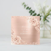 Werden Sie meine Bridesmaid Rose Gold Wreath Lux Einladung (Stehend Vorderseite)