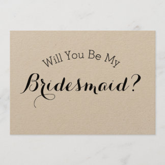 Werden Sie meine Bridesmaid-rustikale Karte sein?