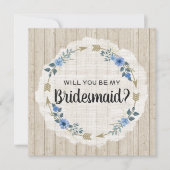 Werden Sie meine Bridesmaid-rustikalen Boho-Pfeile Einladung (Vorderseite)