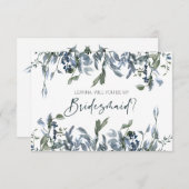 Werden Sie meine Bridesmaid Sage Silver Green Flor (Vorne/Hinten)