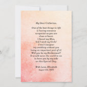 Werden Sie meine Bridesmaid sein? Aquarellblume Einladung (Rückseite)