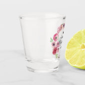 Werden Sie meine Bridesmaid sein - Blume-Shotglas Schnapsglas (Links)