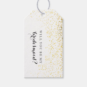 Werden Sie meine Bridesmaid sein - Confetti Fab-Ge Geschenkanhänger