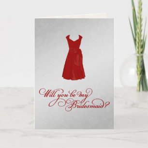 "Werden Sie meine Bridesmaid sein?" (CUSTOM DRESS  Einladung