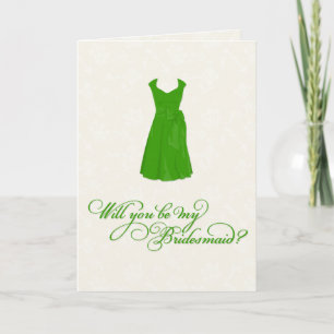 "Werden Sie meine Bridesmaid sein?" (CUSTOM DRESS  Einladung
