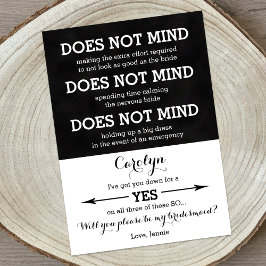 Werden Sie meine Bridesmaid sein, die nichts dageg Einladung