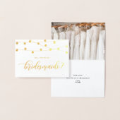 Werden Sie meine Bridesmaid sein, die String Light Folienkarte (Anzeige)