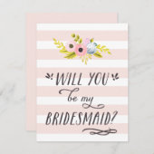 WERDEN SIE MEINE BRIDESMAID SEIN? EINLADUNG (Vorne/Hinten)