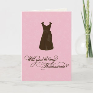 "Werden Sie meine Bridesmaid sein?" Farbe und Farb Einladung