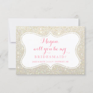 Werden Sie meine Bridesmaid sein - geflochtenes we Einladung