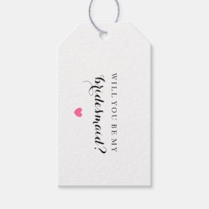 Werden Sie meine Bridesmaid sein - Geschenk-Tag de Geschenkanhänger