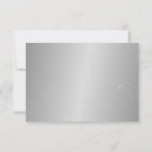 Werden Sie meine Bridesmaid sein - Glam Herzsilber Einladung (Rückseite)