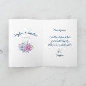 Werden Sie meine Bridesmaid sein - Sukkuline? Einladung (Innenseite)