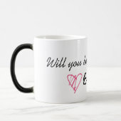 "Werden Sie meine Bridesmaid sein?" Tasse (Links)