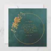 Werden Sie meine Bridesmaid sein, tropisch grüne V Einladung (Rückseite)