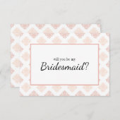 Werden Sie meine Bridesmaid Soft Peachy Blush Dama (Vorne/Hinten)