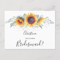 Werden Sie meine Bridesmaid-Sonnenblumen fallen Bl