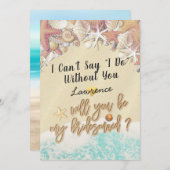 Werden Sie meine Bridesmaid Summer Beach Starfish  Einladung (Vorne/Hinten)