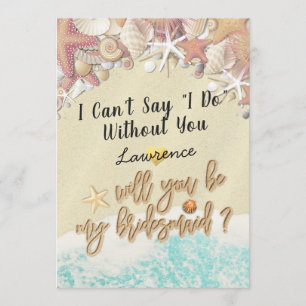 Werden Sie meine Bridesmaid Summer Beach Starfish  Einladung