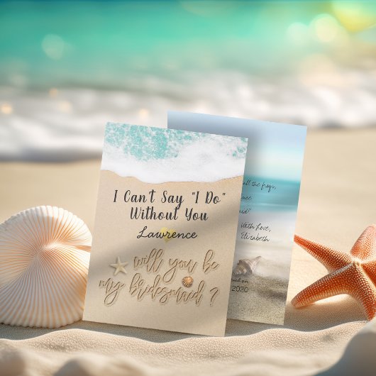 Werden Sie meine Bridesmaid Summer Beach Starfish Einladung