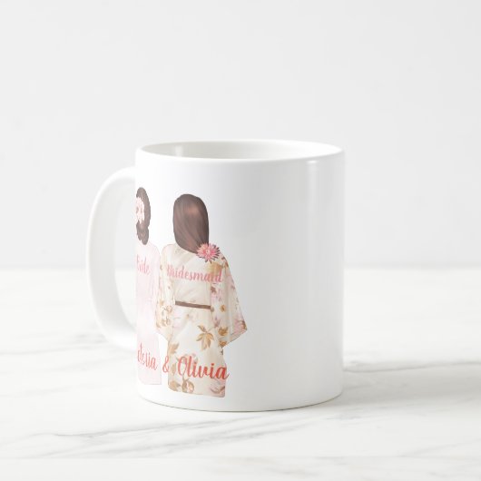 Werden Sie meine Bridesmaid-Tasse sein Kaffeetasse (Vorderseite Links)